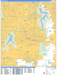 Lee's Summit Wall Map Basic Style 2026